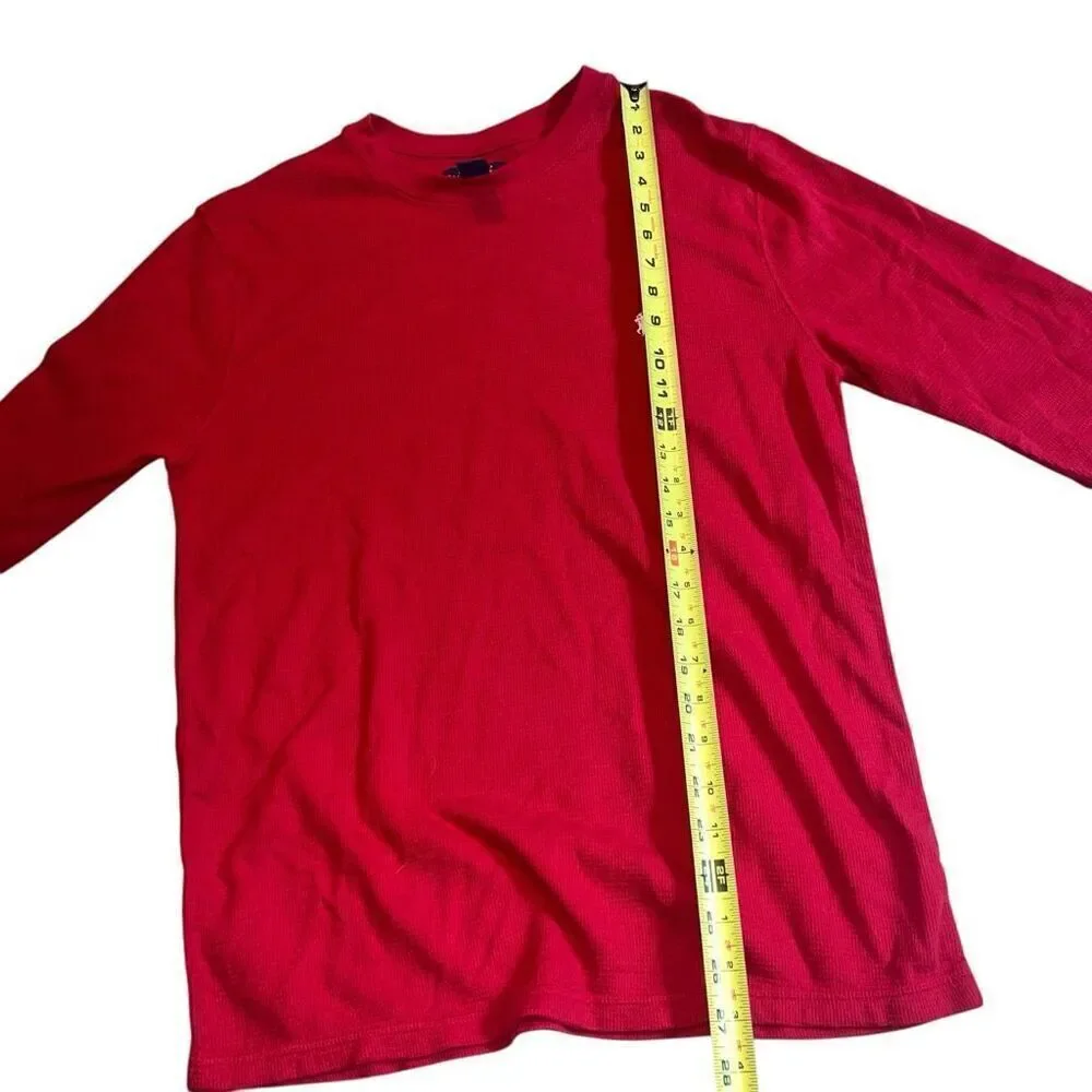 POLO RALPH LAUREN Men’s Red Knitted Long Sleeve Sleepwear Shirt Size L